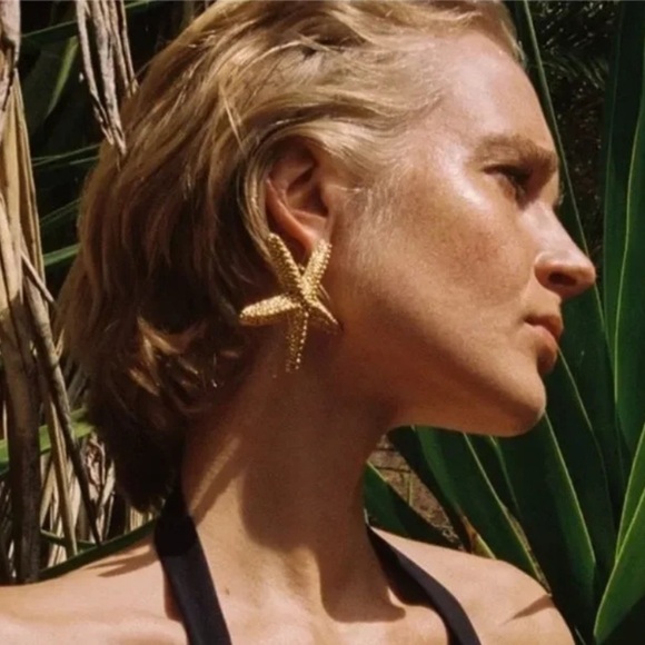 Zara Star Gold Earrings - Picture 4 of 4